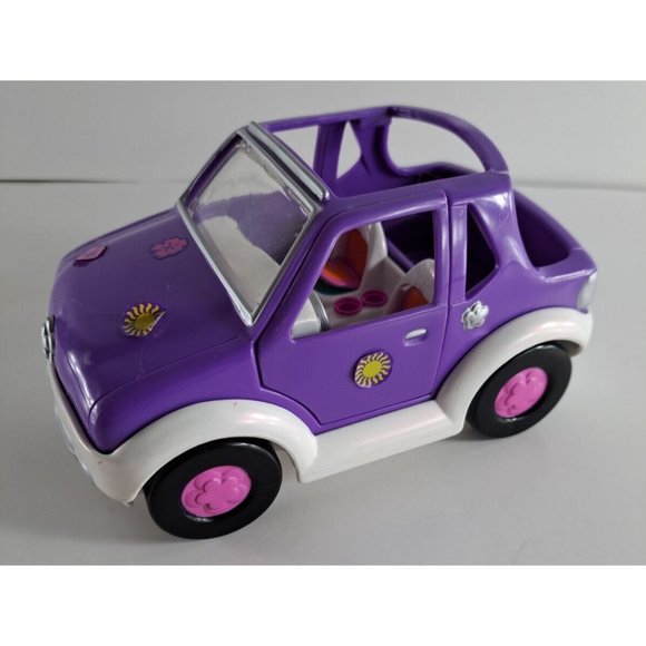 Polly Pocket Cars Convertible Jeep Pair Of 2 Purple Pink 2000 2001 Y2K - Picture 3 of 6